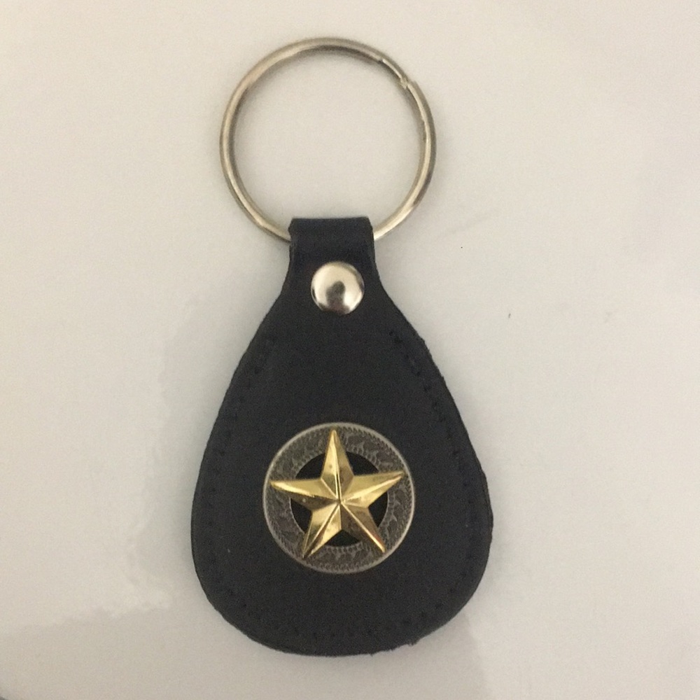 Tooled Leather Key Chain - Picture 2 of 6